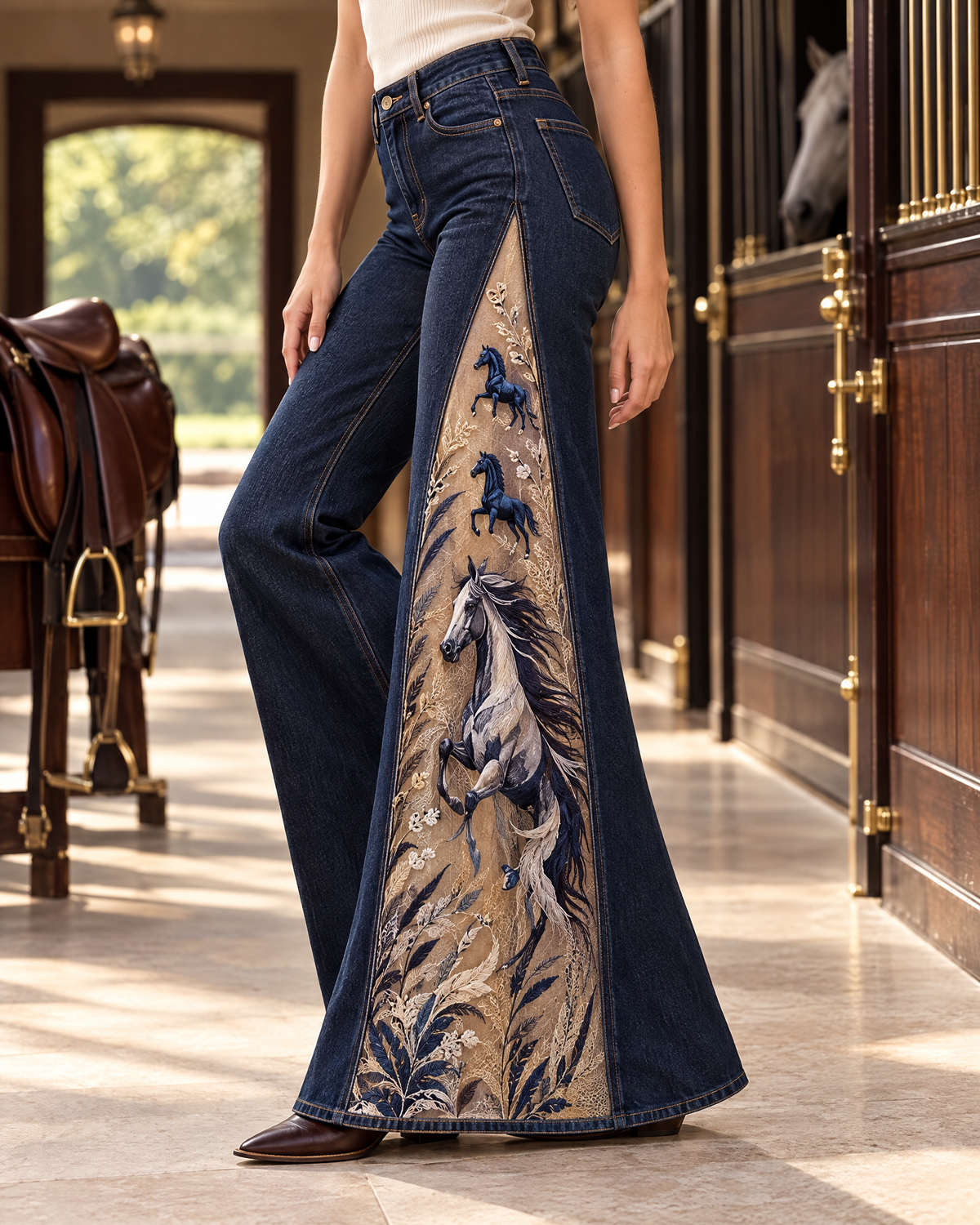 Horse Girl Jeans - Indigo Stallion