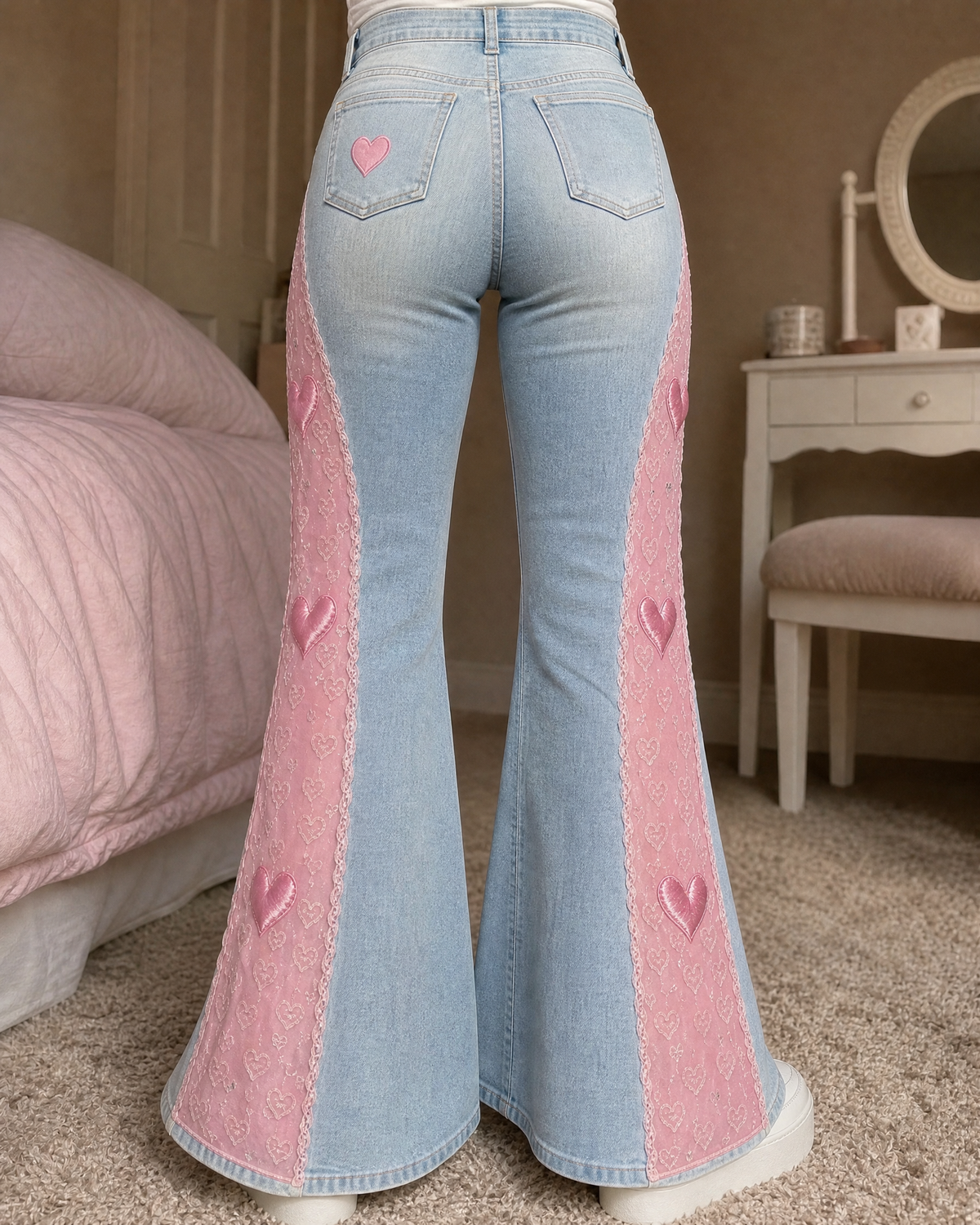 Pink Doll Jeans worn
